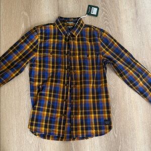 Scotch & Soda Kids Blue and Yellow Checkered Button Down Shirt